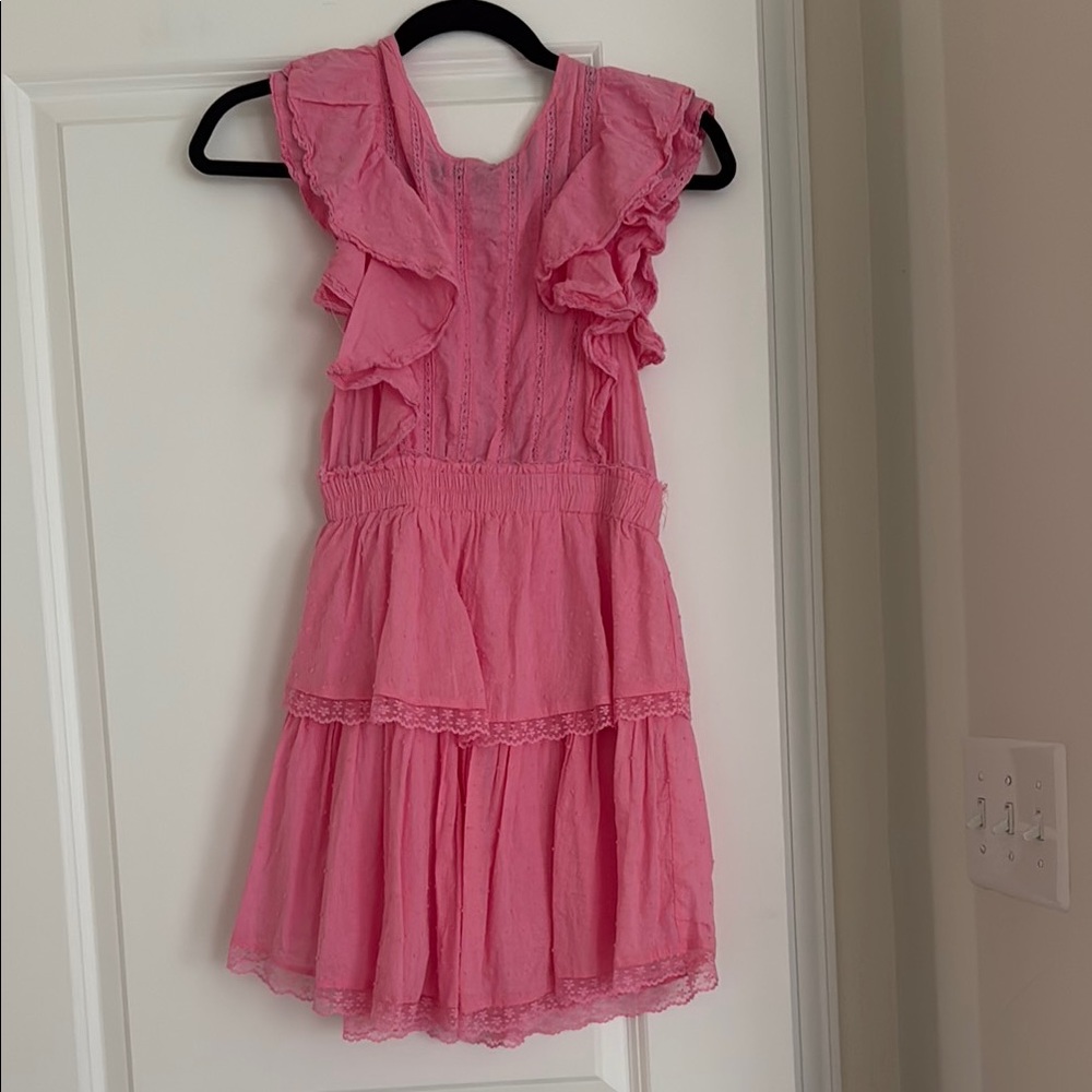 Forever 21 Pink Ruffled Casual Dress